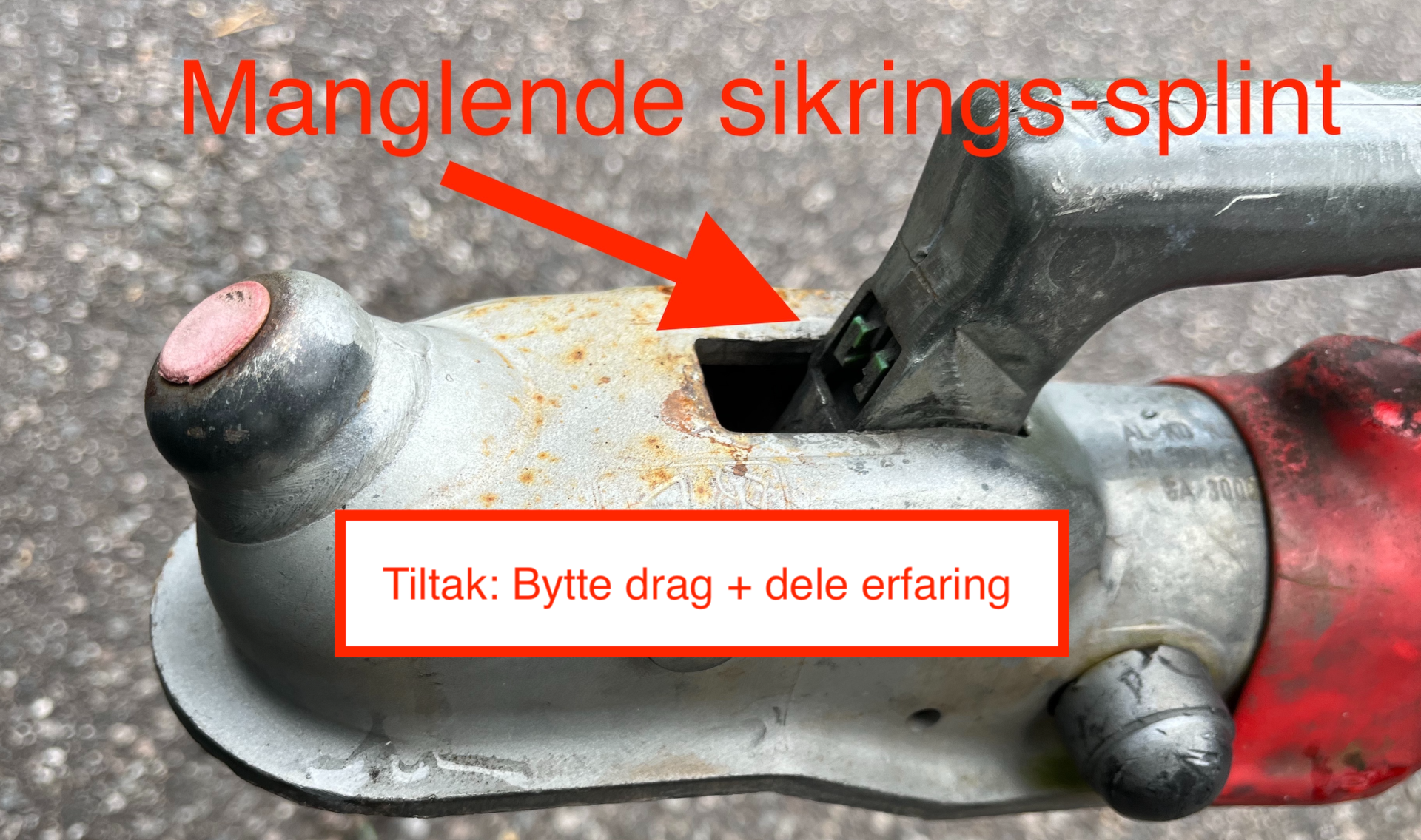 HMS-sak: Tilhenger løsnet
